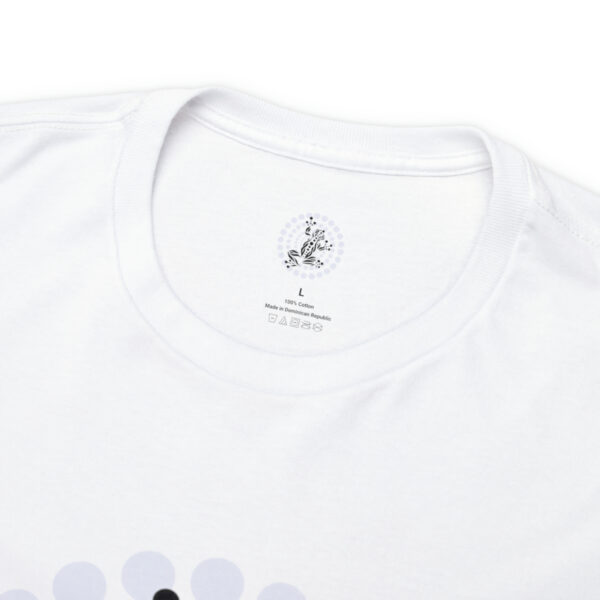 A Wardrobe Staple: The Unisex Heavy Cotton Tee with Dotted Frog Print is a timeless wardrobe staple that you'll reach for again and again. Its versatility allows you to effortlessly transition from casual to dressy occasions, making it a reliable choice for any event. This tee effortlessly blends style and comfort, ensuring that you always look and feel your best.