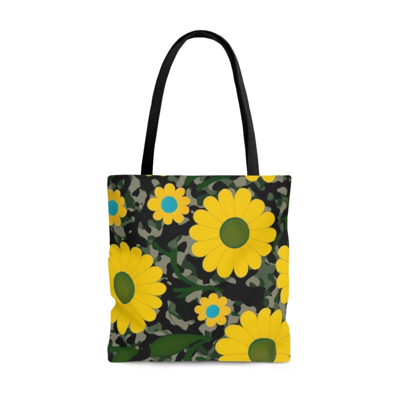 Choose the Perfect Fit for You With three sizes available, you can select the ideal Flower Camouflage Tote Bag to suit your lifestyle and needs. Whether you need a smaller option for light outings or a larger one to carry all your essentials, we have the perfect size for you.