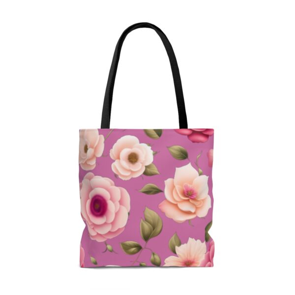 Choose the Perfect Fit for You With three sizes available, you can select the ideal Flower Tote Bag to suit your lifestyle and needs. Whether you need a smaller option for light outings or a larger one to carry all your essentials, we have the perfect size for you.