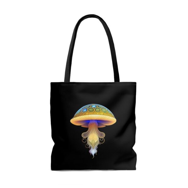Practicality Meets Convenience Equipped with black cotton handles, our Mushroom Tote Bag ensures comfortable carrying for your everyday excursions. The non-woven laminate inside adds an extra layer of durability and protection for your belongings, making it a reliable companion for all your adventures. Choose the Perfect Fit for You With three sizes available, you can select the ideal Mushroom Tote Bag to suit your lifestyle and needs. Whether you need a smaller option for light outings or a larger one to carry all your essentials, we have the perfect size for you.