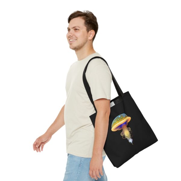 Practicality Meets Convenience Equipped with black cotton handles, our Mushroom Tote Bag ensures comfortable carrying for your everyday excursions. The non-woven laminate inside adds an extra layer of durability and protection for your belongings, making it a reliable companion for all your adventures. Choose the Perfect Fit for You With three sizes available, you can select the ideal Mushroom Tote Bag to suit your lifestyle and needs. Whether you need a smaller option for light outings or a larger one to carry all your essentials, we have the perfect size for you.
