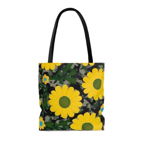 Choose the Perfect Fit for You With three sizes available, you can select the ideal Flower Camouflage Tote Bag to suit your lifestyle and needs. Whether you need a smaller option for light outings or a larger one to carry all your essentials, we have the perfect size for you.