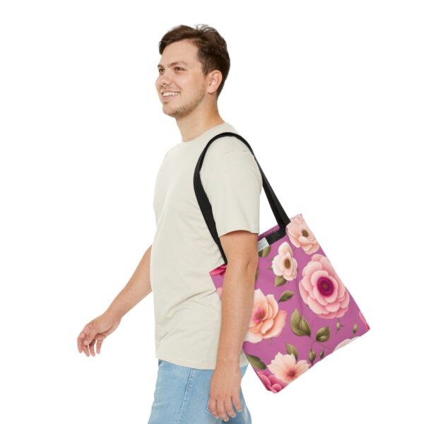 Choose the Perfect Fit for You With three sizes available, you can select the ideal Flower Tote Bag to suit your lifestyle and needs. Whether you need a smaller option for light outings or a larger one to carry all your essentials, we have the perfect size for you.