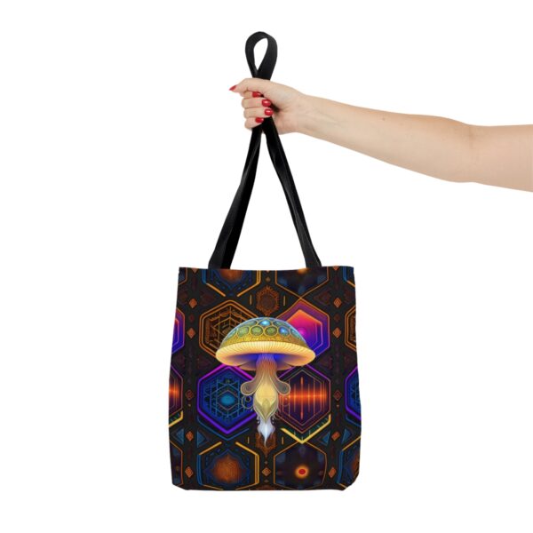 Equipped with black cotton handles, our Mushroom Tote Bag ensures comfortable carrying for your everyday excursions. The non-woven laminate inside adds an extra layer of durability and protection for your belongings, making it a reliable companion for all your adventures. Choose the Perfect Fit for You With three sizes available, you can select the ideal Mushroom Tote Bag to suit your lifestyle and needs. Whether you need a smaller option for light outings or a larger one to carry all your essentials, we have the perfect size for you.