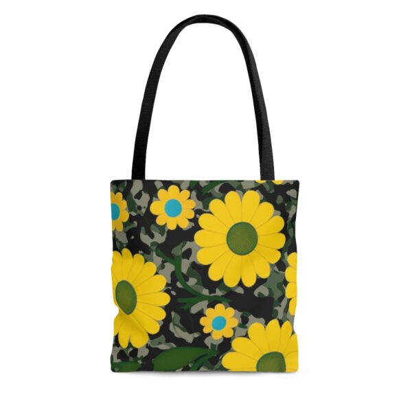 Choose the Perfect Fit for You With three sizes available, you can select the ideal Flower Camouflage Tote Bag to suit your lifestyle and needs. Whether you need a smaller option for light outings or a larger one to carry all your essentials, we have the perfect size for you.