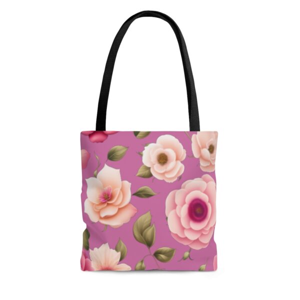 Choose the Perfect Fit for You With three sizes available, you can select the ideal Flower Tote Bag to suit your lifestyle and needs. Whether you need a smaller option for light outings or a larger one to carry all your essentials, we have the perfect size for you.