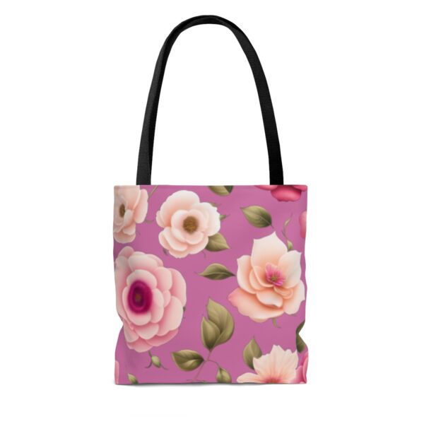 Choose the Perfect Fit for You With three sizes available, you can select the ideal Flower Tote Bag to suit your lifestyle and needs. Whether you need a smaller option for light outings or a larger one to carry all your essentials, we have the perfect size for you.