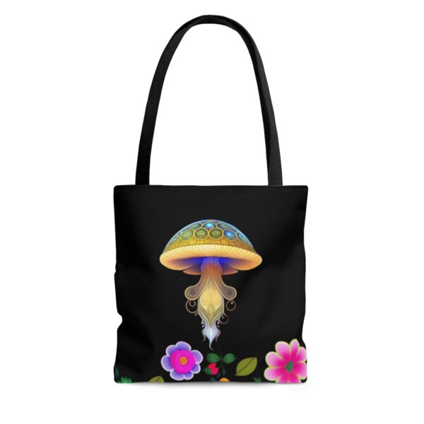 Practicality Meets Convenience Equipped with black cotton handles, our Mushroom Tote Bag ensures comfortable carrying for your everyday excursions. The non-woven laminate inside adds an extra layer of durability and protection for your belongings, making it a reliable companion for all your adventures. Choose the Perfect Fit for You With three sizes available, you can select the ideal Mushroom Tote Bag to suit your lifestyle and needs. Whether you need a smaller option for light outings or a larger one to carry all your essentials, we have the perfect size for you.