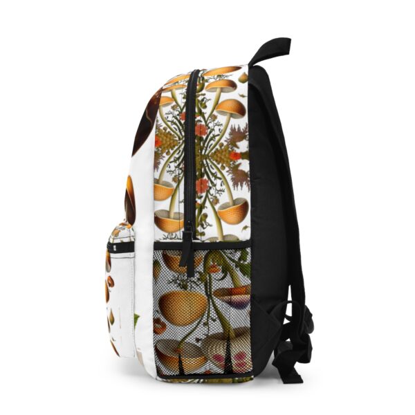 Embrace the Great Outdoors with Confidence Designed for mushroom foraging, weekend outings, and hiking escapades, our Mushroom print backpack is equipped to carry all your essentials. With its roomy interior, you'll have more than enough space to store your foraged treasures, gear, and supplies for your adventures.