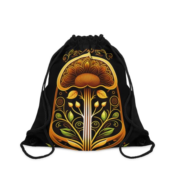 An Aesthetically Pleasing Delight The drawstring design not only adds to the bag's convenience but also enhances its visual appeal. Be ready to receive compliments and turn heads with our stunning Mushroom Bag, designed to elevate your style even during your quick errands. Compact and Easy to Carry Fold it, toss it, or stow it away – our Drawstring Mushroom Bag is incredibly compact and easy to carry. Slip it into your larger bags, or simply wear it on your back, and you're all set for your adventures, big or small.