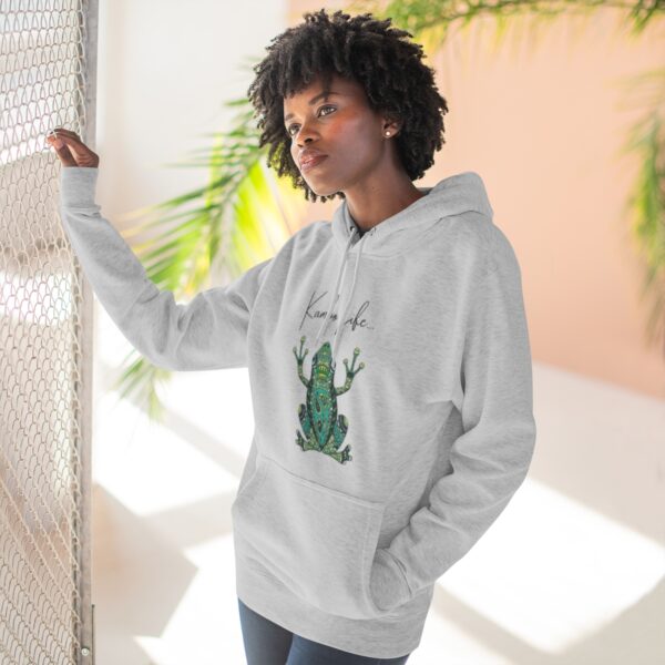 Crafted for durability, it provides a perfect fit without compromising comfort. Express your unique style with the frog design, inspired by the strength of love. This versatile hoodie is ideal for layering and guarantees warmth and comfort. Order now and elevate your wardrobe with this exceptional hoodie that will be your favorite for years to come!