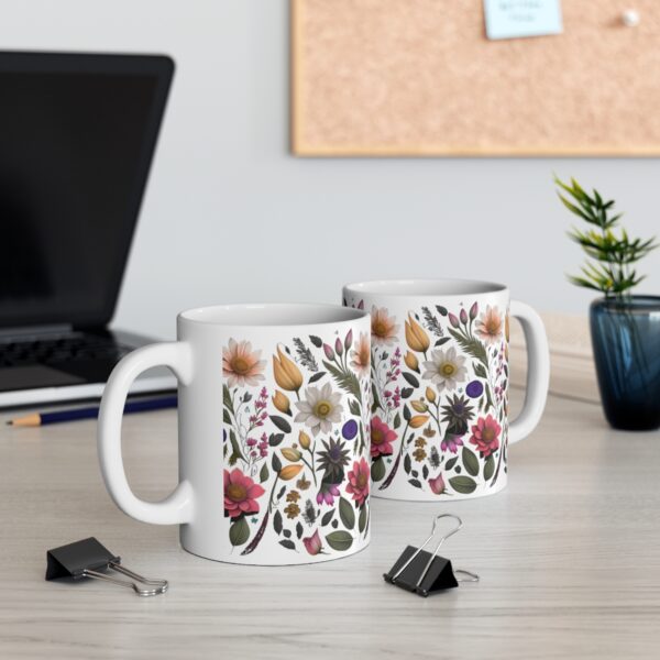 Experience the epitome of customization, quality, and style with our Ceramic Wild flowers Mug. Treat yourself or surprise your loved ones with a gift.