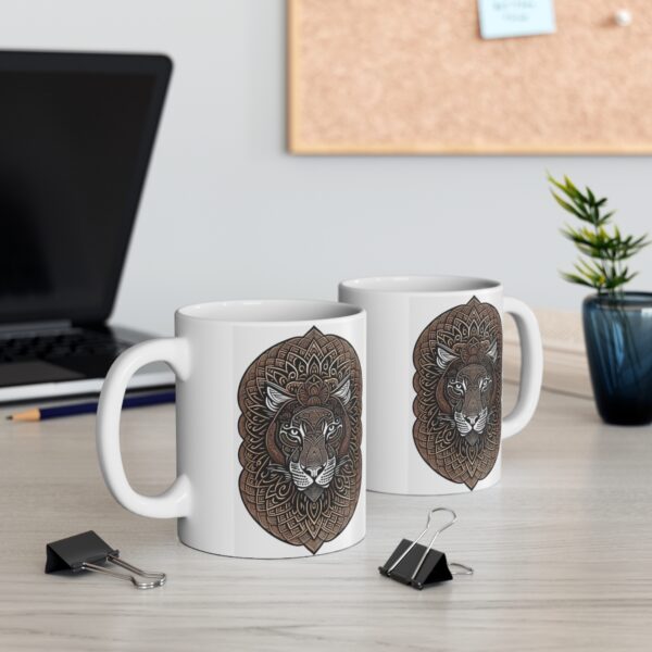Personalization, Quality, and Style Experience the epitome of customization, quality, and style with our Ceramic Shamanic Coffee Mug.