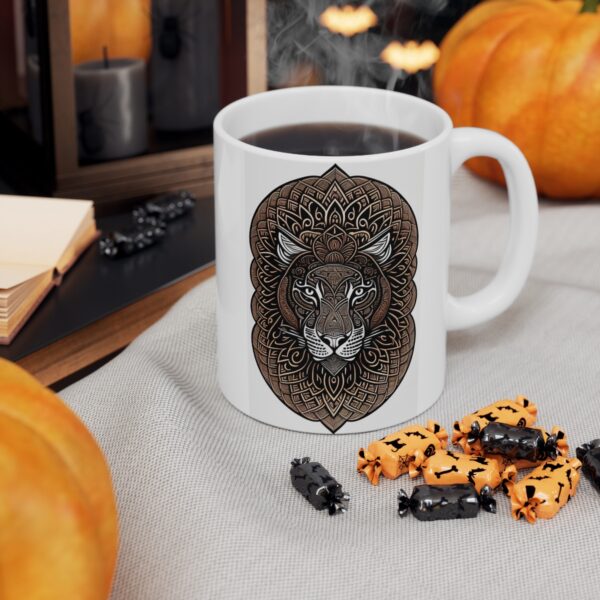 Personalization, Quality, and Style Experience the epitome of customization, quality, and style with our Ceramic Shamanic Coffee Mug.