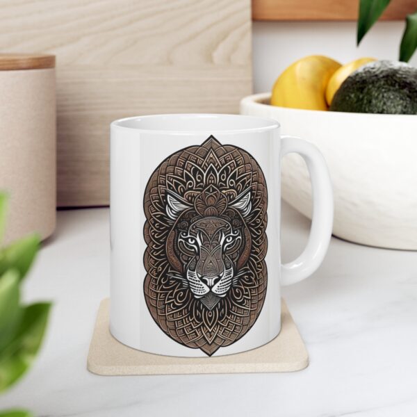 Personalization, Quality, and Style Experience the epitome of customization, quality, and style with our Ceramic Shamanic Coffee Mug.