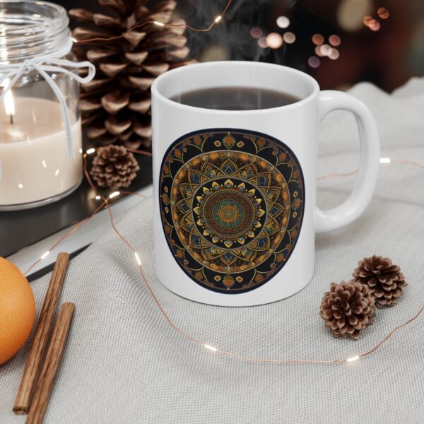 Personalization, Quality, and Style Experience the epitome of customization, quality, and style with our Ceramic Shamanic Coffee Mug.