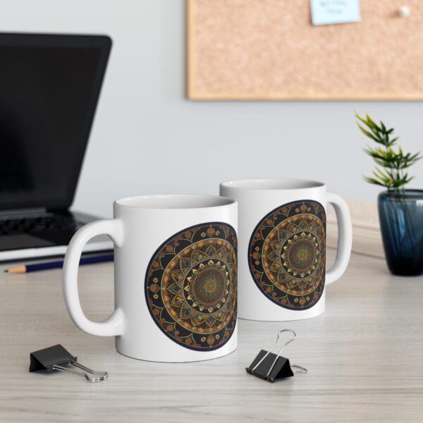 Personalization, Quality, and Style Experience the epitome of customization, quality, and style with our Ceramic Shamanic Coffee Mug.