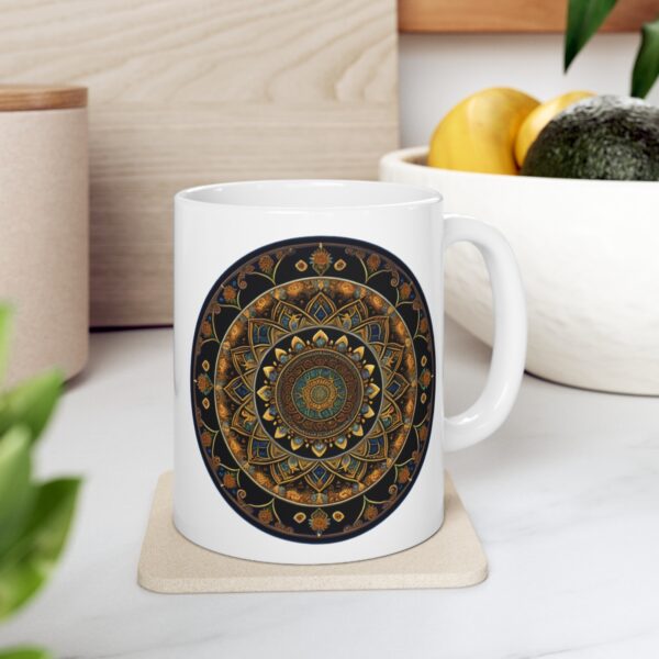 Personalization, Quality, and Style Experience the epitome of customization, quality, and style with our Ceramic Shamanic Coffee Mug.