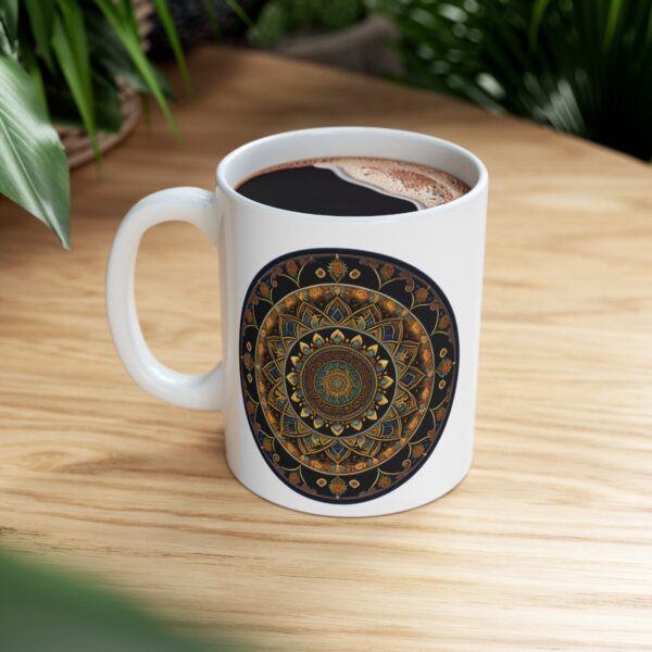 Personalization, Quality, and Style Experience the epitome of customization, quality, and style with our Ceramic Shamanic Coffee Mug.