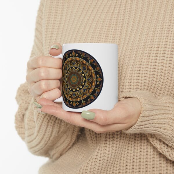 Personalization, Quality, and Style Experience the epitome of customization, quality, and style with our Ceramic Shamanic Coffee Mug.
