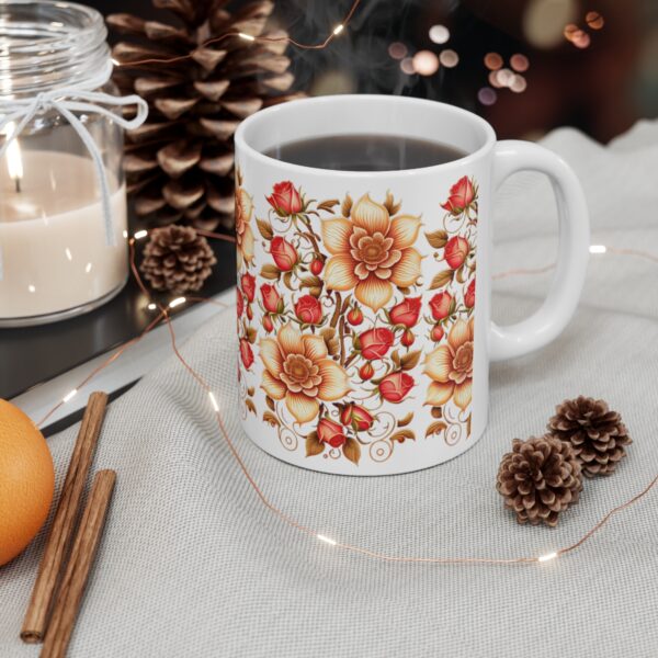 Personalization, Quality, and Style Experience the epitome of customization, quality, and style with our Ceramic Roses Mug.