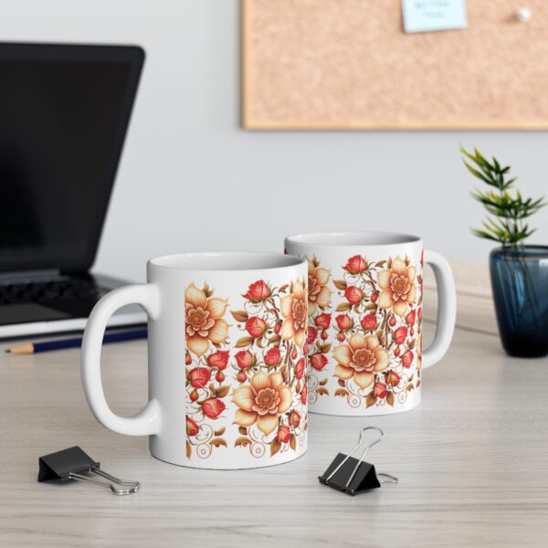 Personalization, Quality, and Style Experience the epitome of customization, quality, and style with our Ceramic Roses Mug.