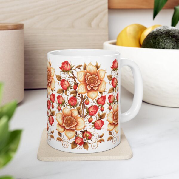 Personalization, Quality, and Style Experience the epitome of customization, quality, and style with our Ceramic Roses Mug.