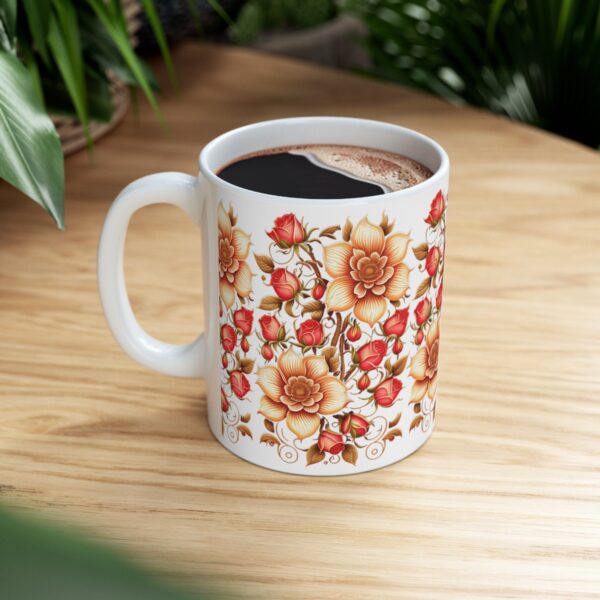 Personalization, Quality, and Style Experience the epitome of customization, quality, and style with our Ceramic Roses Mug.