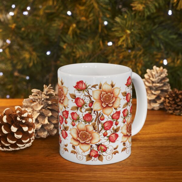 Personalization, Quality, and Style Experience the epitome of customization, quality, and style with our Ceramic Roses Mug.