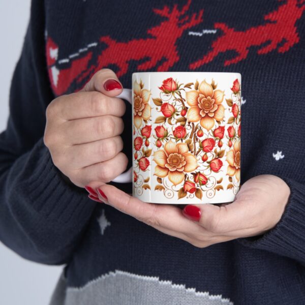 Personalization, Quality, and Style Experience the epitome of customization, quality, and style with our Ceramic Roses Mug.