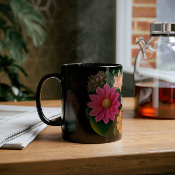 Embrace the Mysteries that lies within our 11oz Black Boho Kitchen Mug. Let it be the conduit through which you experience the extraordinary.