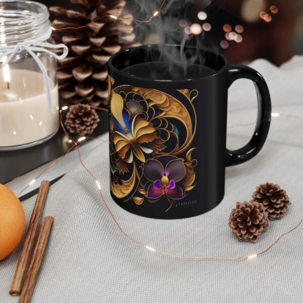 Embrace the Mysteries that lies within our 11oz Black Boho Kitchen Mug. Let it be the conduit through which you experience the extraordinary.