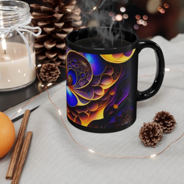 Unmatched Artistry However, it is the high-quality sublimation printing that truly sets this 11oz black Boho Kitchen Mug apart.