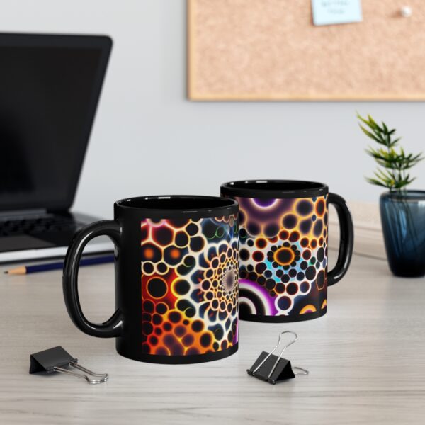 Embrace the Mysteries that lies within our 11oz Black Boho Kitchen Mug. Let it be the conduit through which you experience the extraordinary.