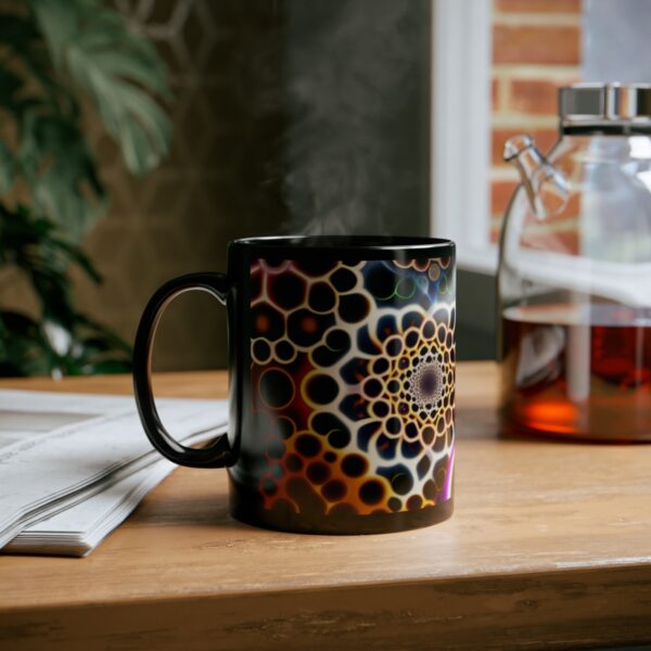 Embrace the Mysteries that lies within our 11oz Black Boho Kitchen Mug. Let it be the conduit through which you experience the extraordinary.