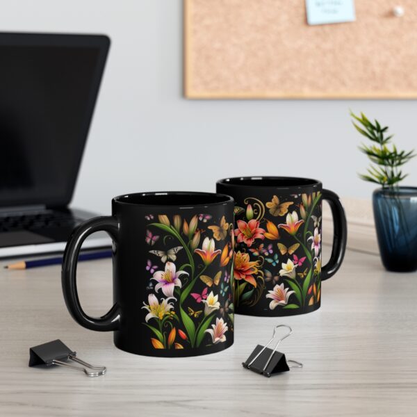 Embrace the Mysteries that lies within our 11oz Black Boho Kitchen Mug. Let it be the conduit through which you experience the extraordinary.