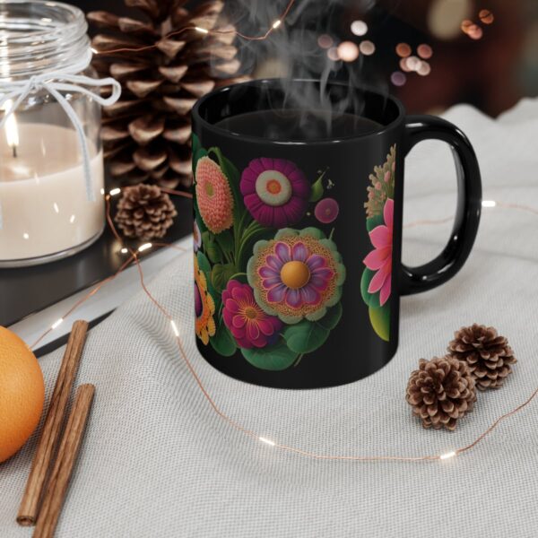 Embrace the Mysteries that lies within our 11oz Black Boho Kitchen Mug. Let it be the conduit through which you experience the extraordinary.