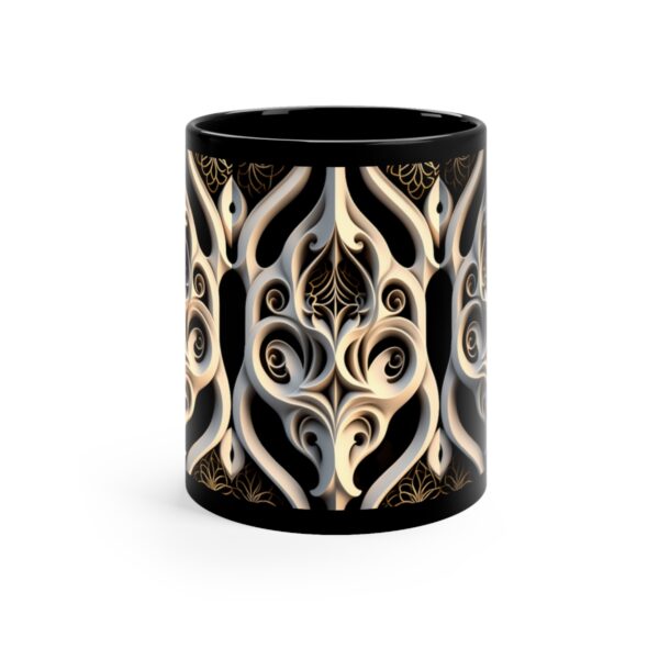 Embrace the Mysteries that lies within our 11oz Black Boho Kitchen Mug. Let it be the conduit through which you experience the extraordinary.