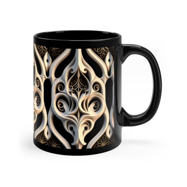 Embrace the Mysteries that lies within our 11oz Black Boho Kitchen Mug. Let it be the conduit through which you experience the extraordinary.