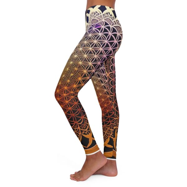 Give yourself the ultimate in comfort and style with our Geometric Flower of life Leggings. With their durable and stretchy fabric, true-to-size fit, and attention to detail, these leggings are a must-have for any fashion-forward individual. Place your order now and treat yourself with the perfect blend of comfort and style!