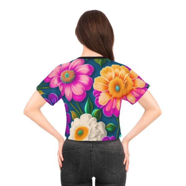 Elevate Your Style: Embrace the power of flowers and the magic of sunshine with our Sunny Flower Power Floral Crop Top Tee. It’s time to elevate your wardrobe with a touch of ethereal elegance and spread joy wherever you go. Bask in the sun’s warmth, surrounded by the enchanting beauty of nature, while enjoying utmost comfort and style in spades.