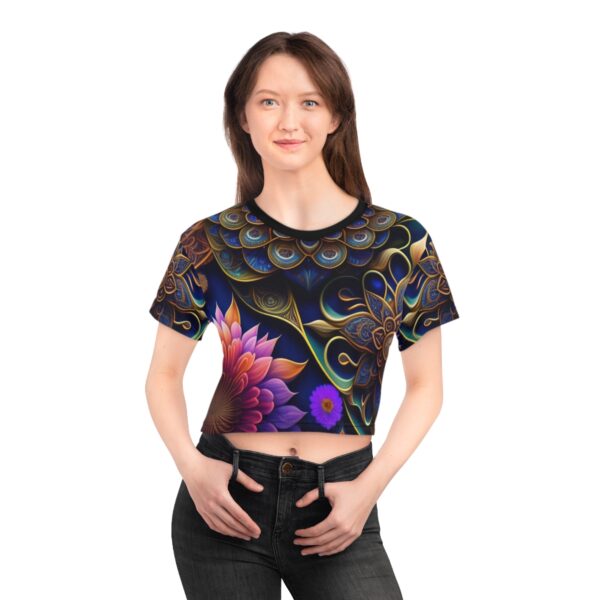 Elevate Your Style: Embrace the power of flowers and the magic of sunshine with our Sunny Flower Power Floral Crop Top Tee. It’s time to elevate your wardrobe with a touch of ethereal elegance and spread joy wherever you go. Bask in the sun’s warmth, surrounded by the enchanting beauty of nature, while enjoying utmost comfort and style in spades.