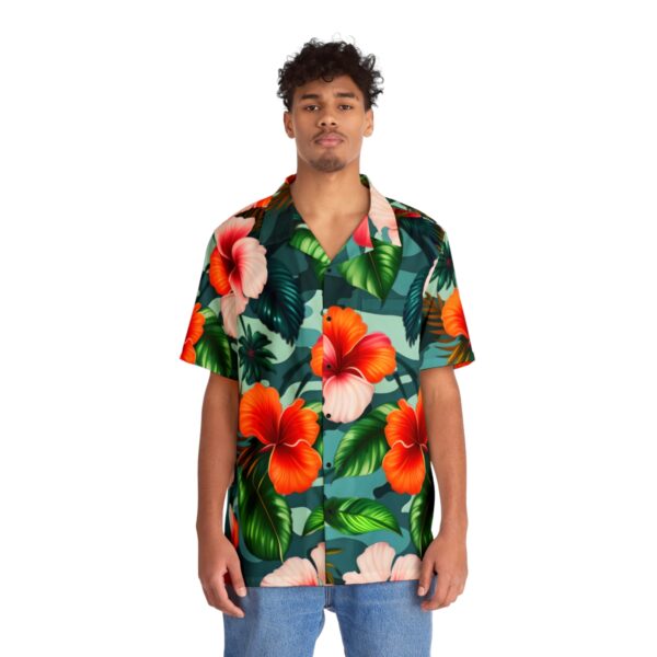 Indulge in Hawaiian Paradise: Embrace the Tropical Vibes Escape to a world of breezy paradise with our Hawaiian Camouflage Floral shirt. Immerse yourself in the vibrant colors, tropical patterns, and carefree spirit of the Hawaiian Islands.