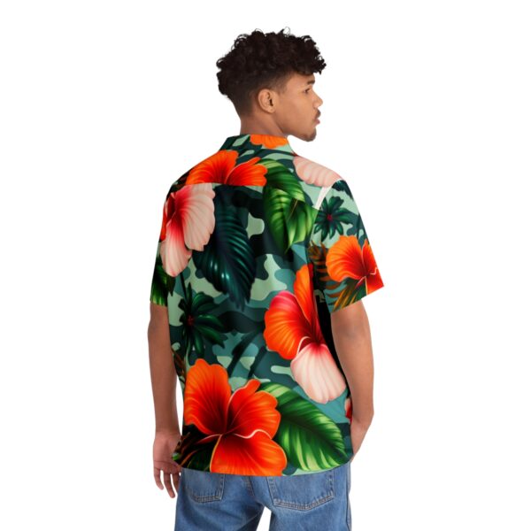 Indulge in Hawaiian Paradise: Embrace the Tropical Vibes Escape to a world of breezy paradise with our Hawaiian Camouflage Floral shirt. Immerse yourself in the vibrant colors, tropical patterns, and carefree spirit of the Hawaiian Islands.