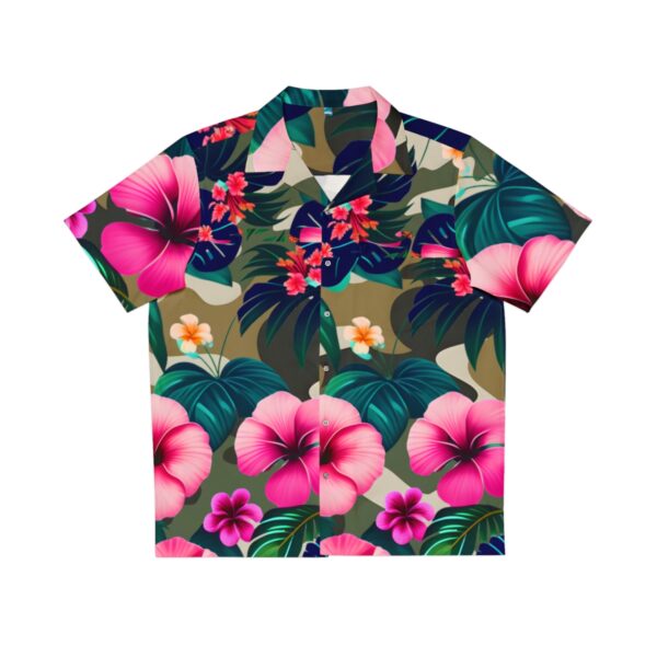 Elevate Your Summer Style: Choose Your Perfect Hawaiian Camouflage Floral Shirt Discover the joy of personalized fashion and embrace the tropical allure of our Hawaiian Camouflage Floral shirt. Indulge in the silky comfort, versatility, and vibrant appeal of this iconic piece. Whether you're heading to the beach, attending a luau, or simply want to infuse your everyday style with a touch of paradise, this shirt is the perfect choice.