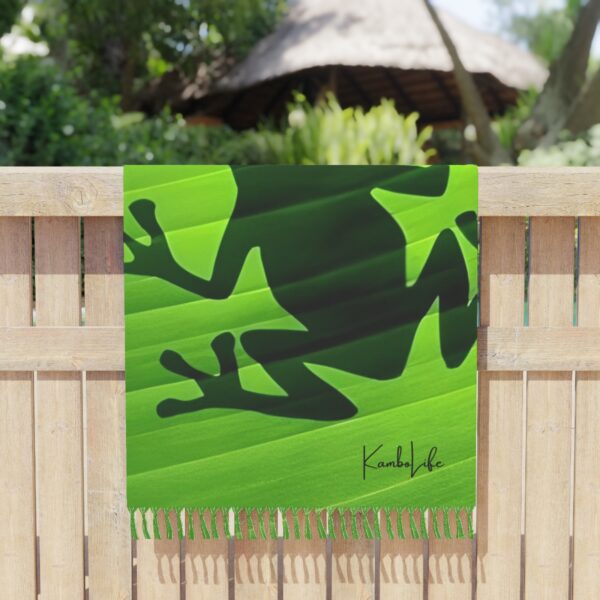 Get ready to make a statement at the beach or in the Great Outdoors with the Boho Beach Cloth featuring a playful frog silhouette on a banana leaf! Made with 100% soft polyester, this beach cloth is the perfect take-along for all your adventures. Measuring a big 38" x 81" (97cm x 206cm), this beach cloth provides ample space for you to relax and soak up the sun. Its thickness of 0.06''(1.5mm) provides just the right amount of comfort and durability, making it easy to transport wherever you go.