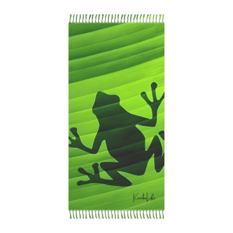 Get ready to make a statement at the beach or in the Great Outdoors with the Boho Beach Cloth featuring a playful frog silhouette on a banana leaf! Made with 100% soft polyester, this beach cloth is the perfect take-along for all your adventures. Measuring a big 38" x 81" (97cm x 206cm), this beach cloth provides ample space for you to relax and soak up the sun. Its thickness of 0.06''(1.5mm) provides just the right amount of comfort and durability, making it easy to transport wherever you go.