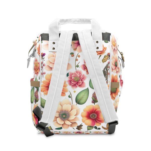 A Touch of Elegance: Cream Interior Lining Beauty extends to the inside, as our Wild Flowers Backpack is lined with a cream interior that adds a touch of elegance. Revel in the thoughtfully designed details that elevate your overall experience.