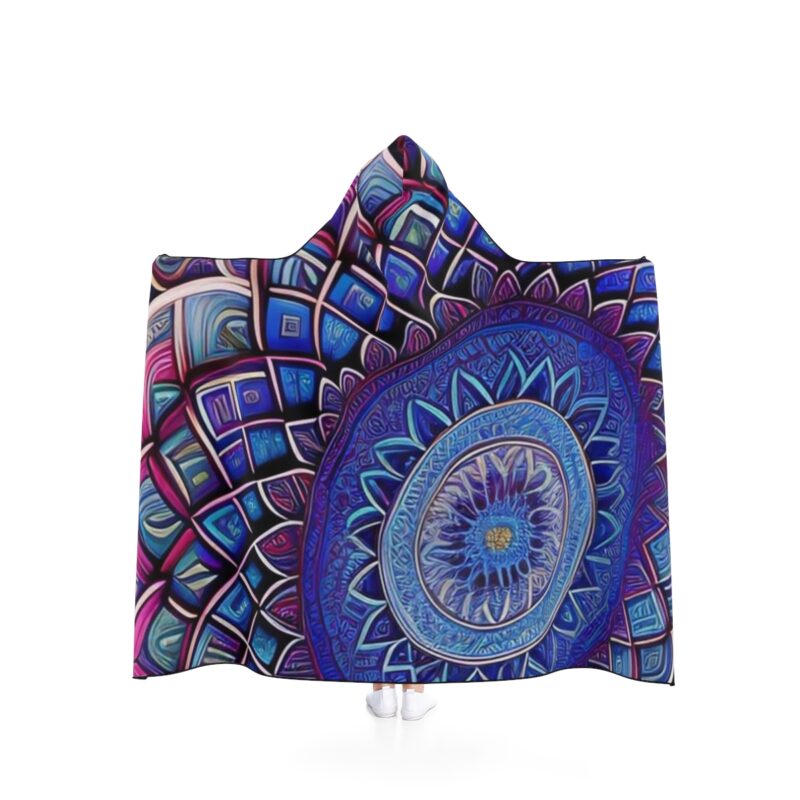 Blue Mandala Hooded Blanket